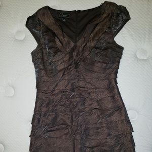 Brown tiers layers dress